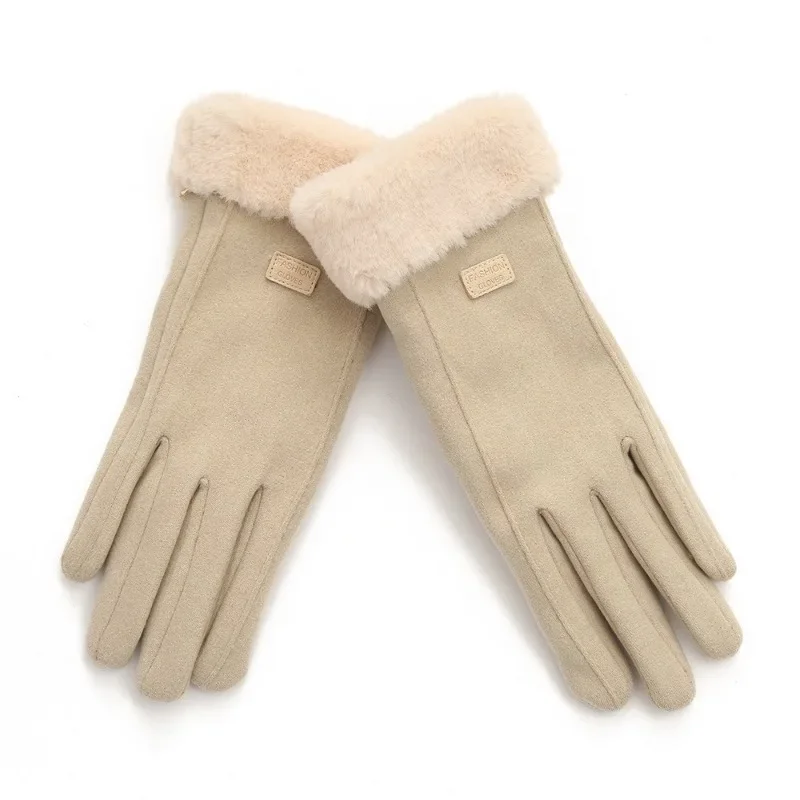 겨울 플러시 두꺼운 여성 장갑 터치 스크린 벨벳 사이클링 장갑 Coldproof Windproof Warm Insulated Cycling Gloves
