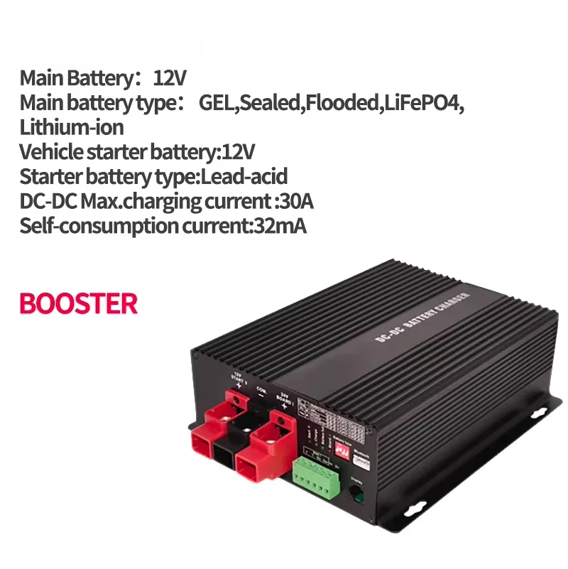 12V 30A 60A Automatische Slimme DC-DC Lader Booster voor RV Campers Schepen Marine Boten Vrachtwagens met Bluetooth