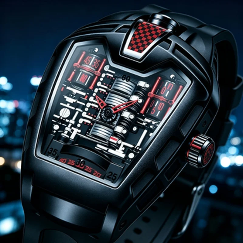 Men Luxury Analog Quartz Wristwatch Tonneau Barrel‑Shape Business Casual Style Male Daily‑Use Gift Watch