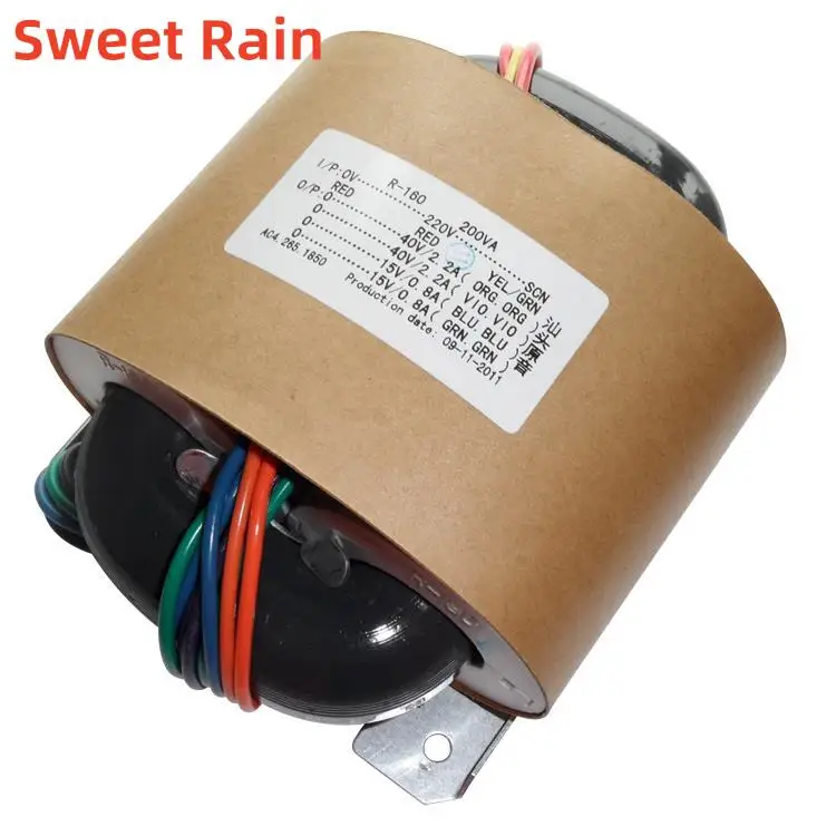 

R-type power transformer 200W double 40V+double 15V R cattle audio transformer copper wire high quality R-Core 40Vx2 + 5Vx2