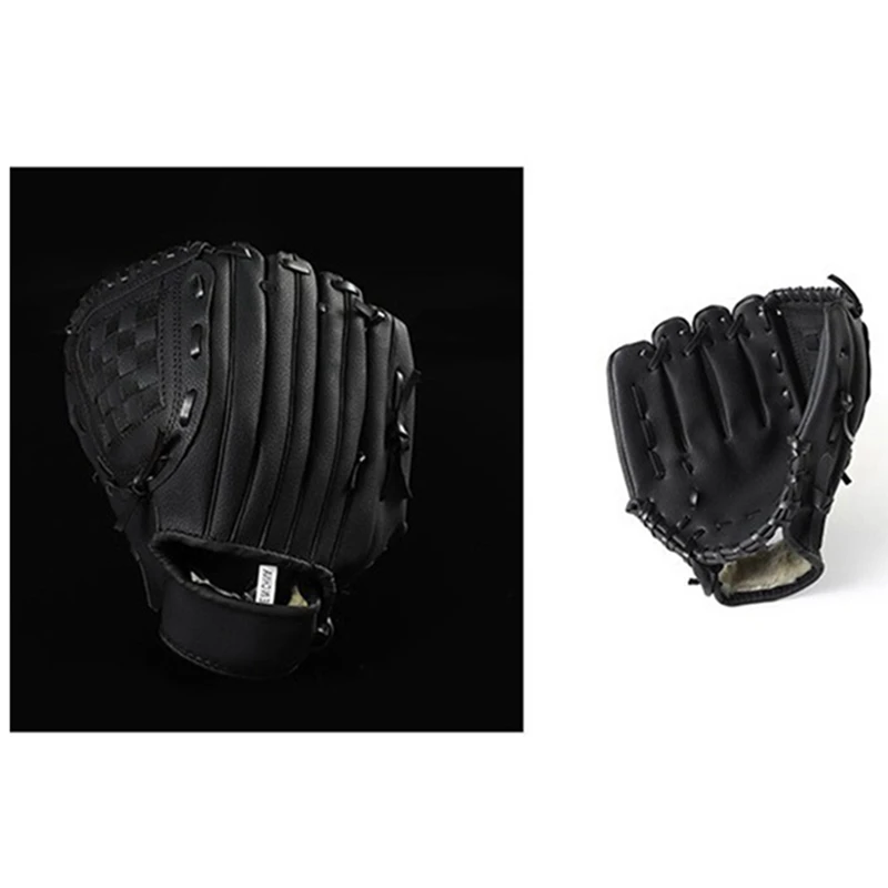 2X Outdoor Sports Baseball Glove Softball Practice Equipment Right Hand For Adult Man Woman Train,Black 11.5 Inch