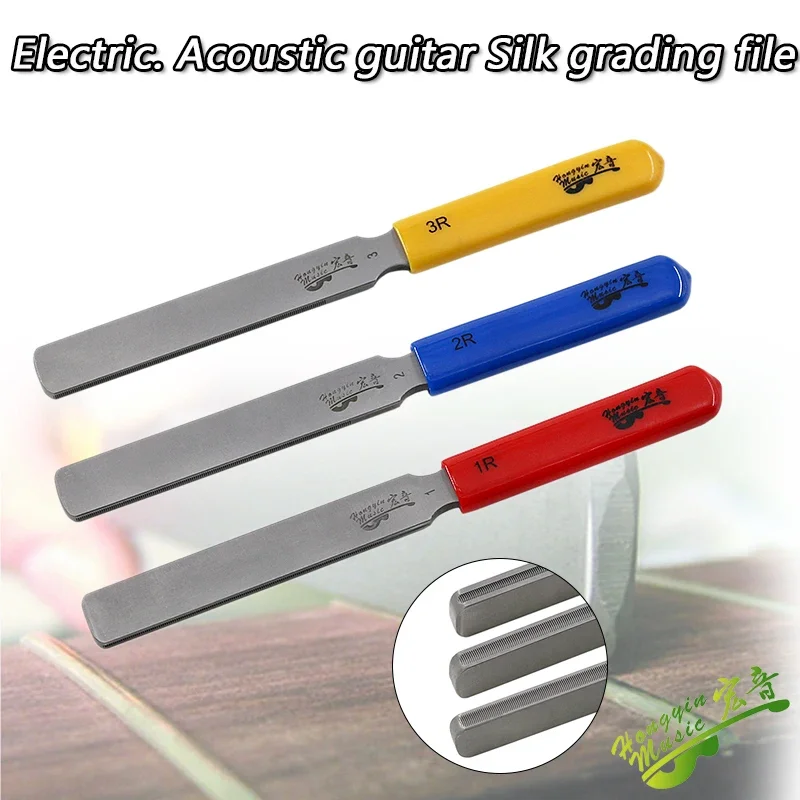 Electric Acoustic Guitar Fingerboard Fret Crowning Grinding File Service Tool Punching Up Curved File Leveling Luither Tool