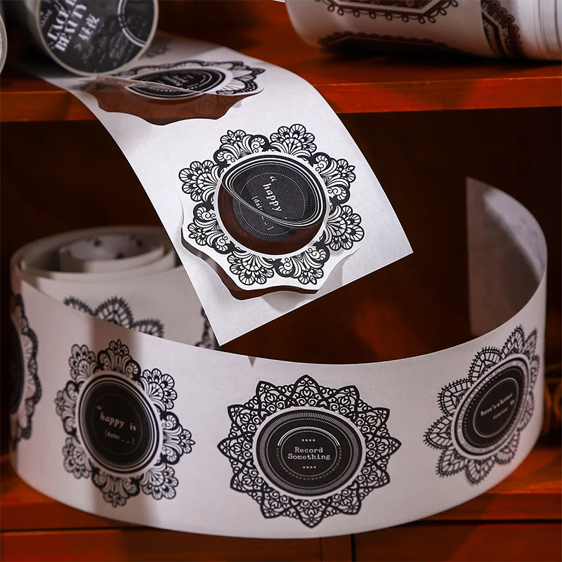 65mm*2m Lace Border Background Decoration Die-cutting tape DIY Manual Scrapbook Calendar Card Decoration Marking Stationery