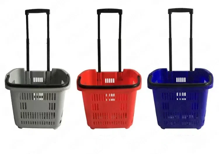 Shopping Cart, 30L Capacity Foldable, Thick and Wear-Resistant, Three Colors, Suitable for Multiple Scenarios