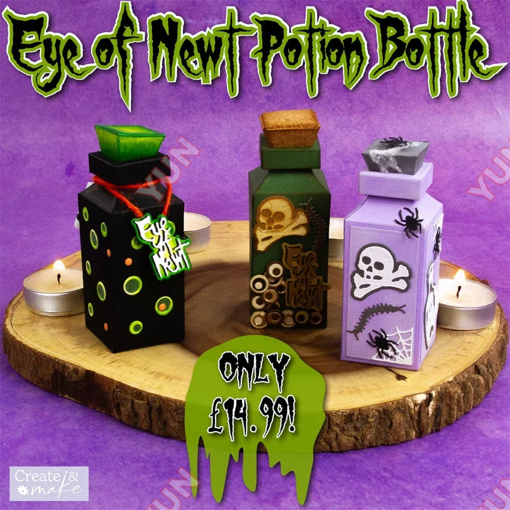Eye of Newt Create Make Die Set Ghost Candy Box Cutting Dies DIY Scrapbooking Hallowmas Holiday Greeting Card Embossing 2025 New
