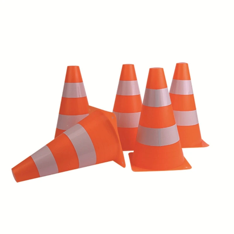 23cm Folding Road Safety Warning Sign Reflective Tape Road Cone Parking Pile Bucket Cone Orange Reflective Parking