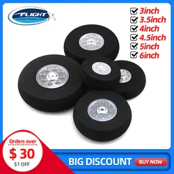 2pcs Sponge Wheel With Aluminum Hub 3 /3.5 /4 /4.5/5 /6 inch For RC Model Airplane