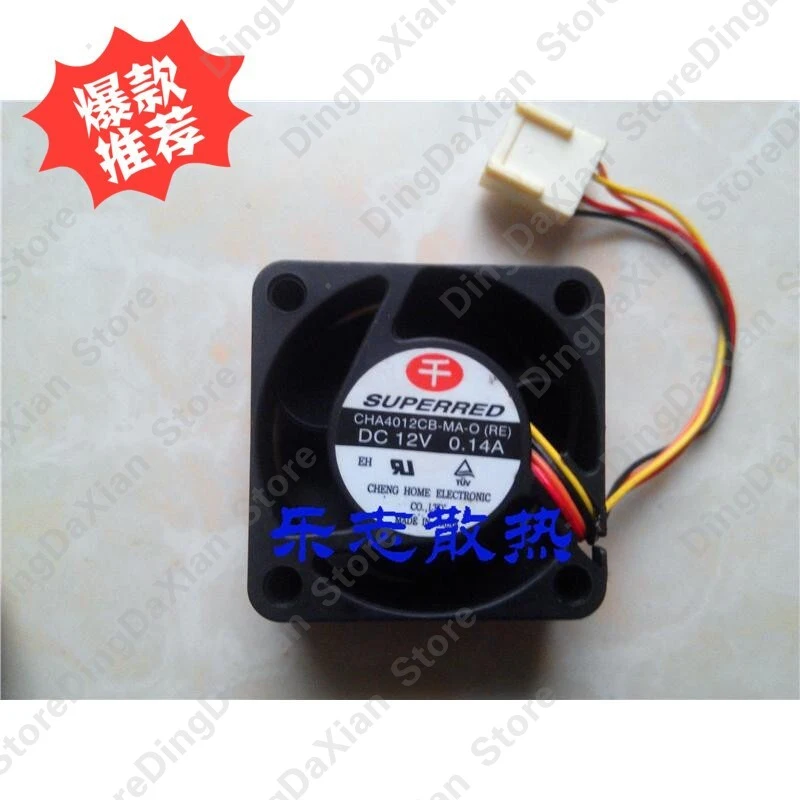 D+ 1PCS For SUOERRED CHA4012CB-MA-O DC12V 0.14A 4CM 4-Wire Cooling Fan 4020 40×40×20mm