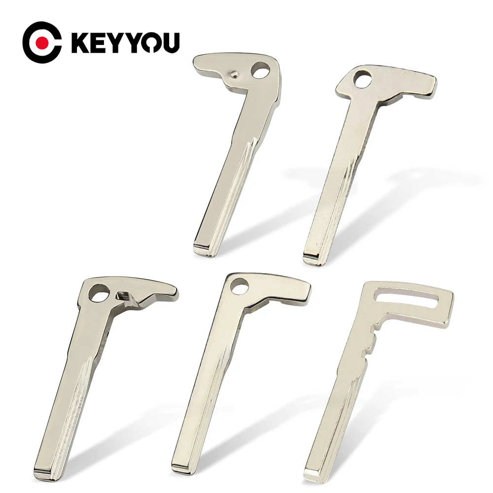 KEYYOU For Mercedez Benz BGA Chrome C E Class Insert Uncut Blank Blade Replacement Smart Car Key Blade