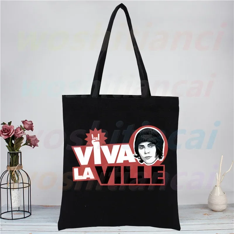 Him Ville Valo Women Shopping Canvas Bag Female Girl Tote Eco Harajuku Shopper Shoulder Bags,Drop Ship