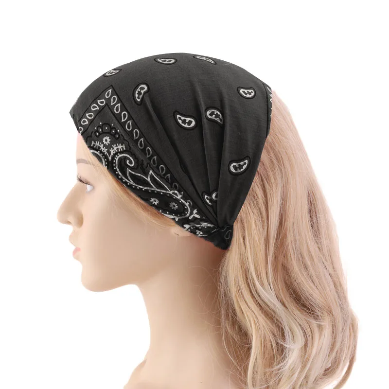 New Women Cotton Stretch Headband African Print Twist Style Elastic Hair Band Wide Hairbands Bandana Turban Big Wide Headband