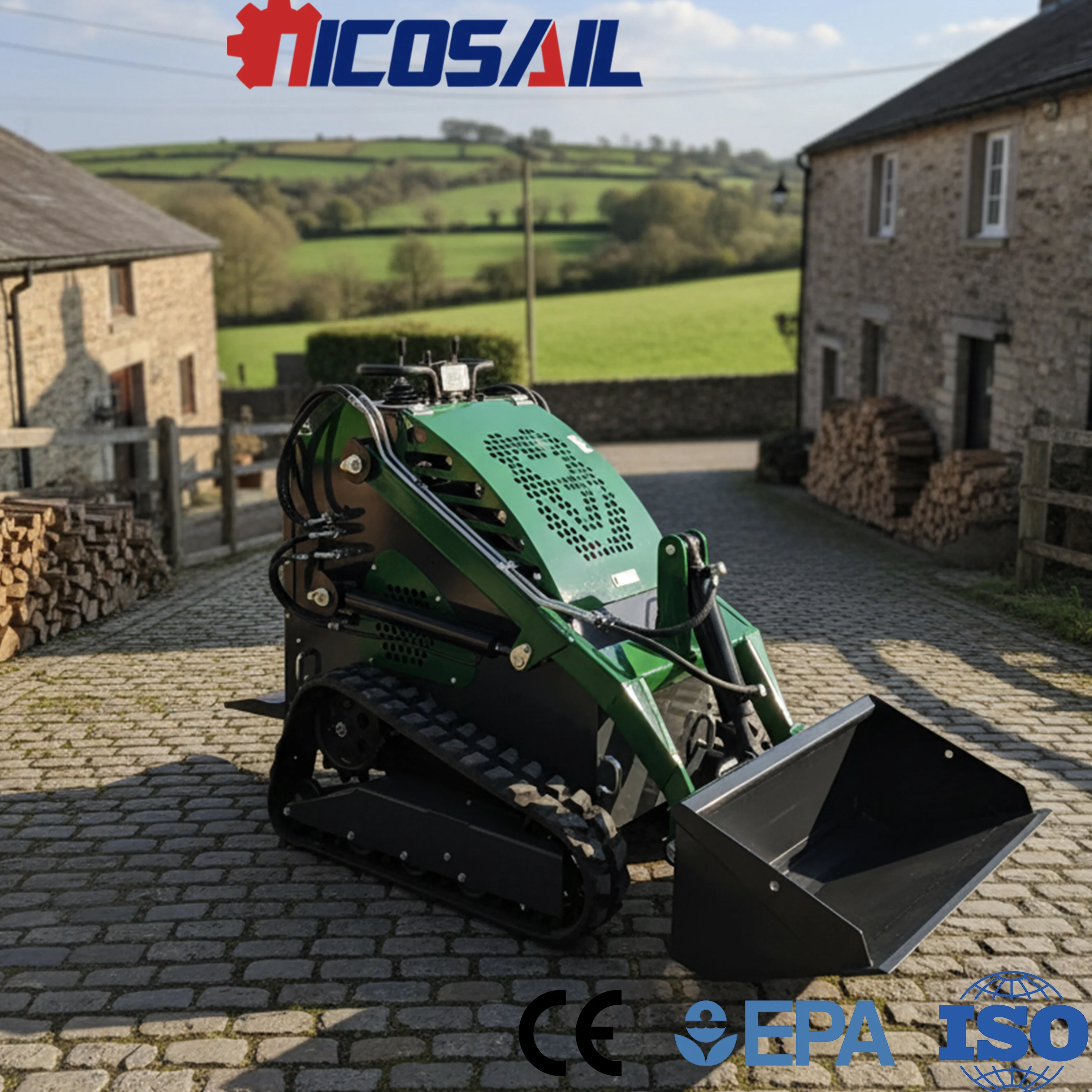 

Custom Mini Skid Steer Loader 380E Euro 5 Engine CE Certified Efficient Construction and Farm Machine