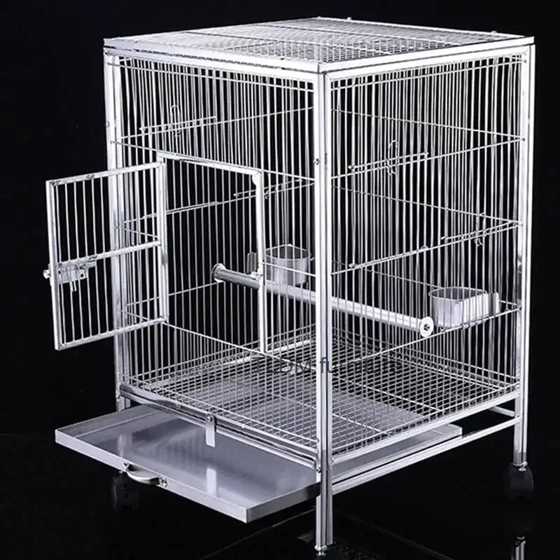 Rabbit Pet Outdoor Aviary Bird Cages Aviary Parrots Playground Stainless Steel Bird Cages Quail Huis Tuin Jaula Bird Supplies