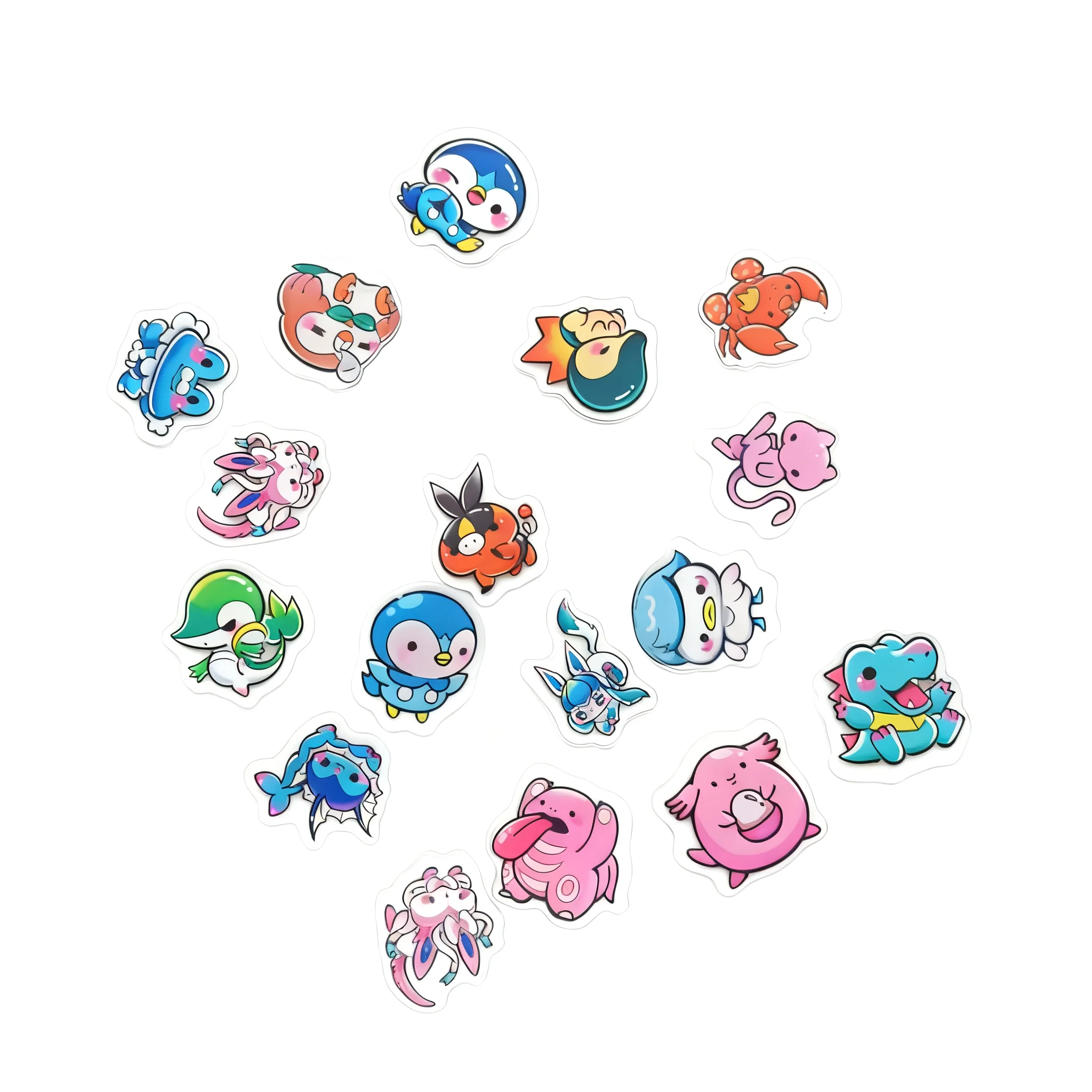 50 قطعة وحوش الجيب أنيمي 7 أنماط جديدة Kawaii الاكريليك ورقة بيكاتشو 2 سنتيمتر PVC الكبار جمع الكرتون المحيط طفل هدية #6