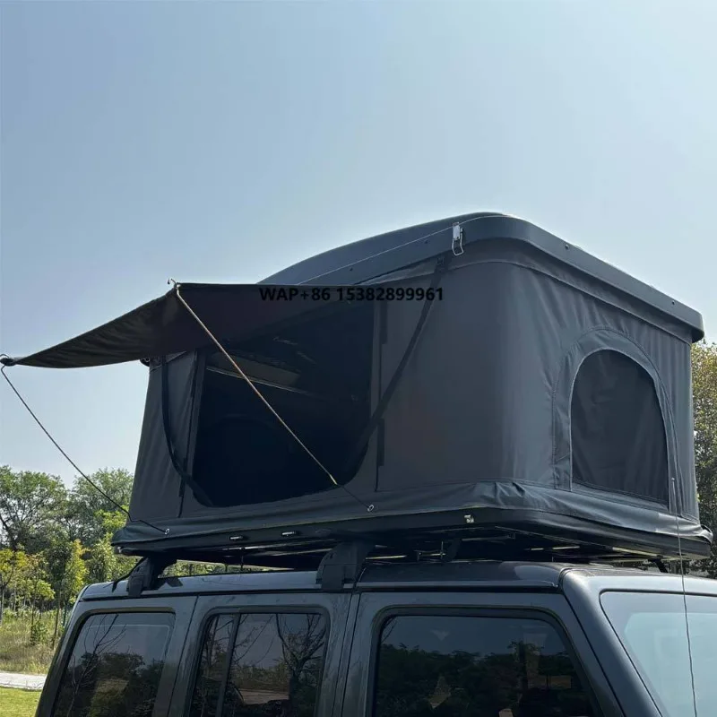 New Four-Season Aluminum Alloy Roof Top Camping Tent Oxford Double Layer Waterproof Quick Automatic Opening Camouflage
