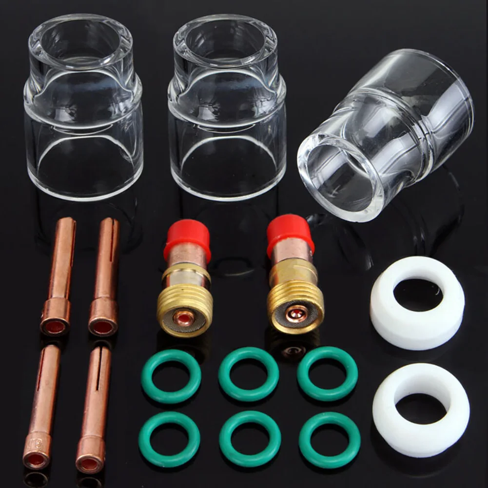 Comprehensive Collection of 17pcs TIG Welded Tools Featuring For Stubby Gas Lenses and Critical Components for WP Models