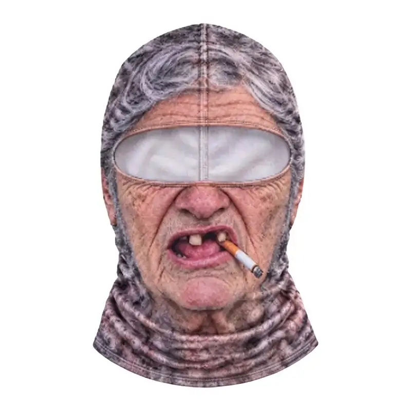 Lustige 3D-Gesichts-Balaclava-Mütze, Vollgesichtsmaske, Kapuze, Balaclava für Motorradfahren, Skifahren, Gesichtsmaske, Outdoor-Warm-Balaclava-Mütze – Detail 5