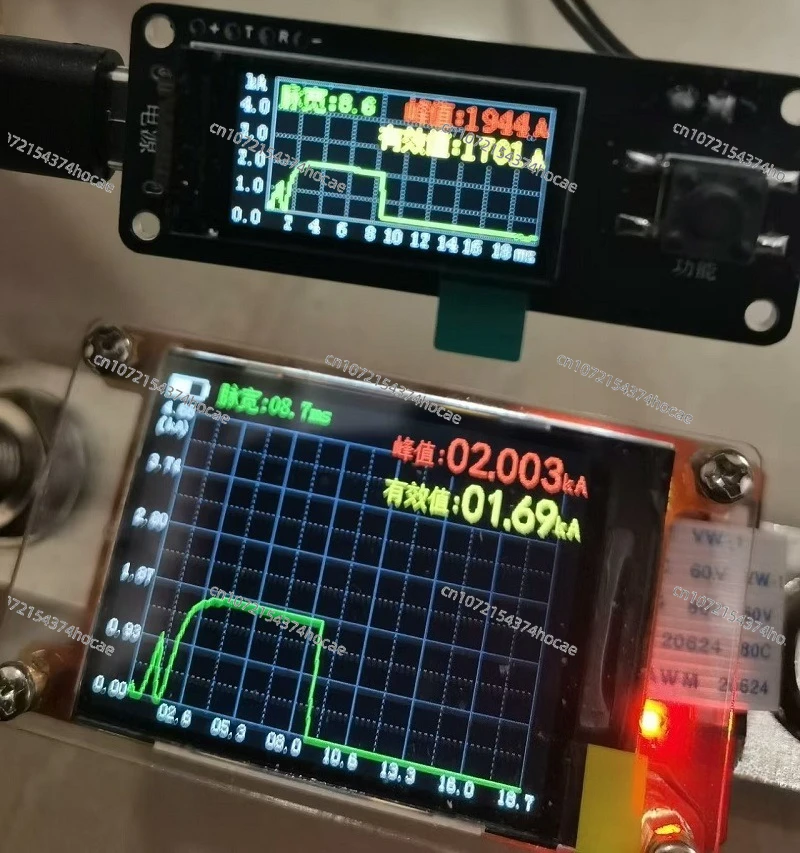

DIY Spot Welding Machine Current Meter Hall Coil Roche Coil Current Meter 25KA Precise Measurement Type-C Power Supply Update