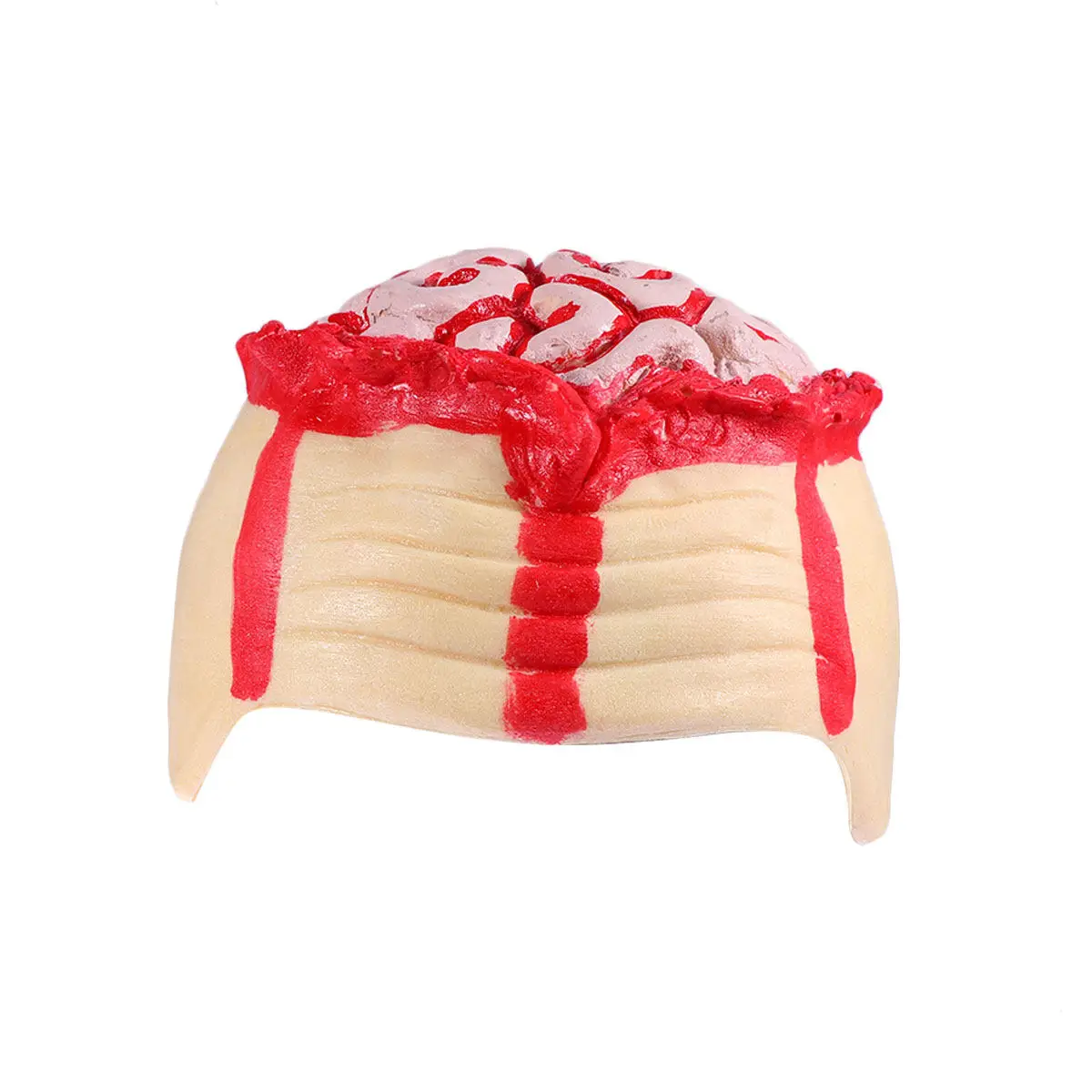 

Realistic Bloody Brain Halloween Hat Rubber Material Lightweight Universal Fit Scary Cosplay Prop for Masquerade Party Festival