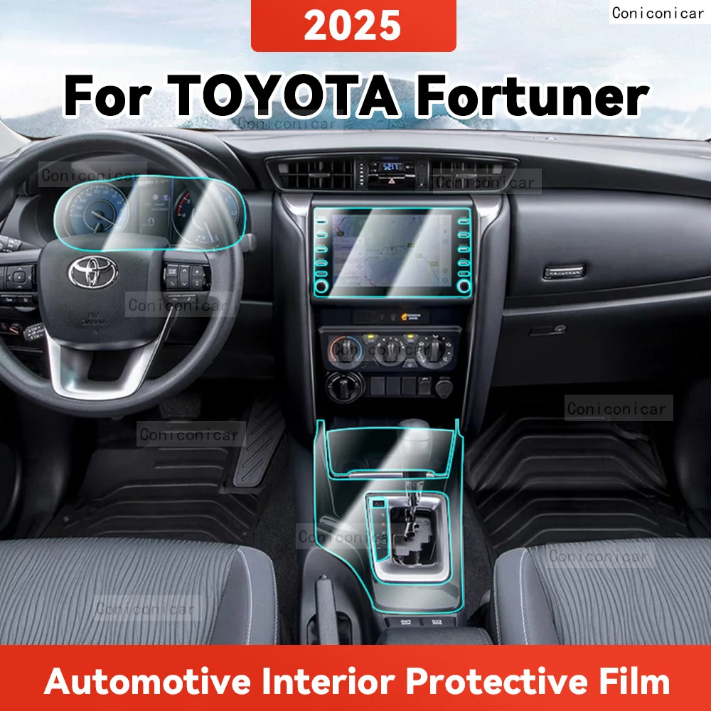 

TPU For TOYOTA FORTUNER 2025 Transparent Protective Film Car Interior Central Control Navigation Panel Cover Accessories