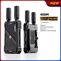 400M Dual HDMI Wireless Extender Audio Video Transmitter and Receiver Support Battery Camera Live Streaming Laptop To TV Monitor