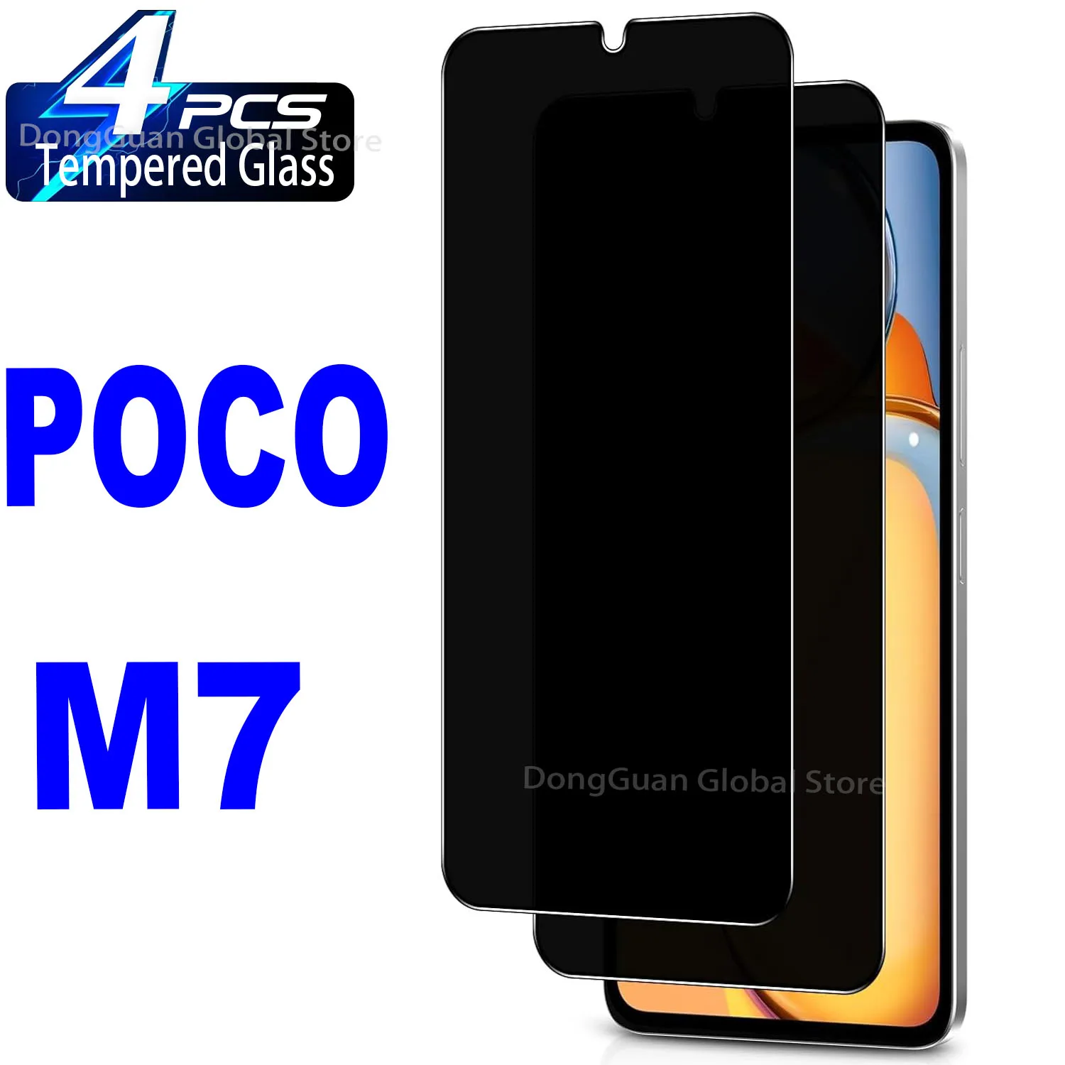 

For Xiaomi POCO M7 Anti Spy Protector Privacy Screen Tempered Glass Film