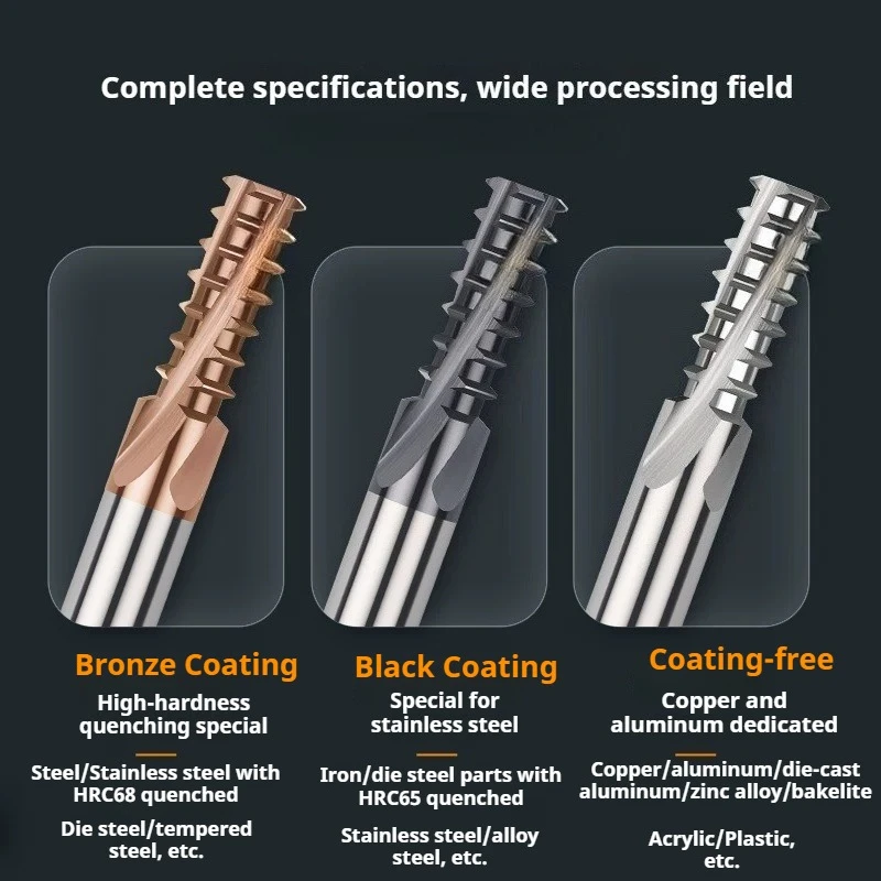 Skip Teeth Thread Mill HRC65 Balzers Nano-Coating 60° Threading Tool CNC High-Speed Milling M6 M8