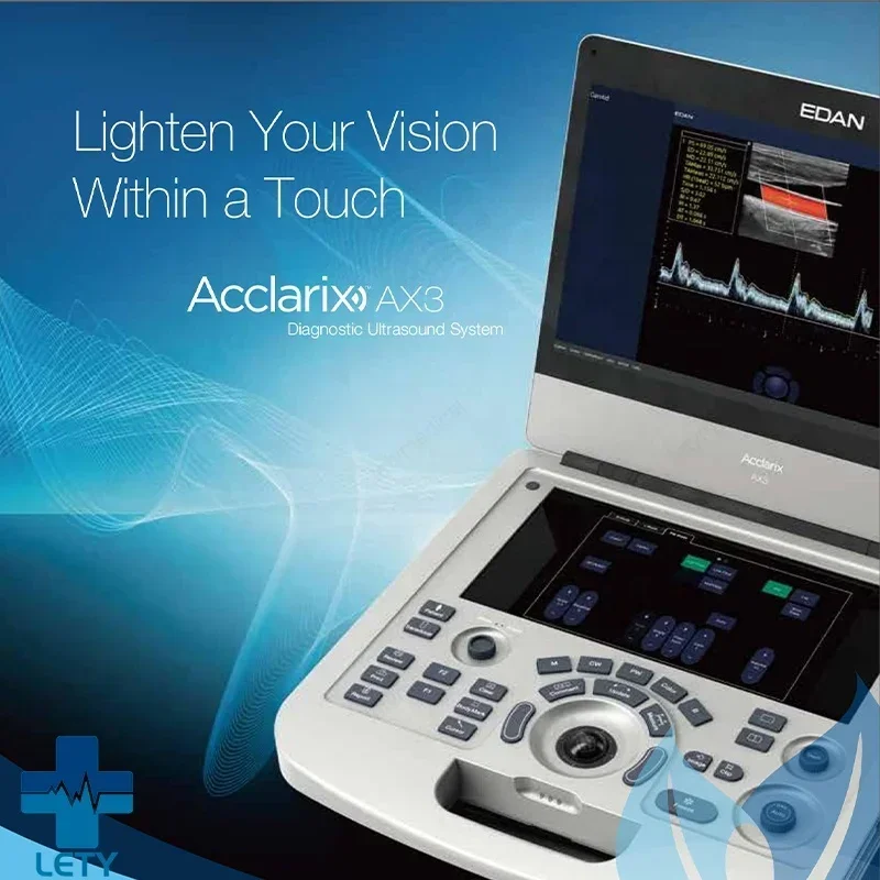 Edan Acclarix AX3 portable Color ultrasound with convex transducer Linear Ultrasound for human and vet clinic