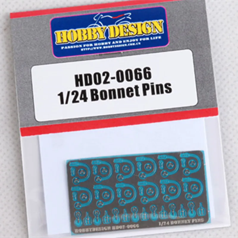 Hobby Design HD02-0066 1/24 Bonnet Pins Detail-up Set Model Car Modifications Metal Parts