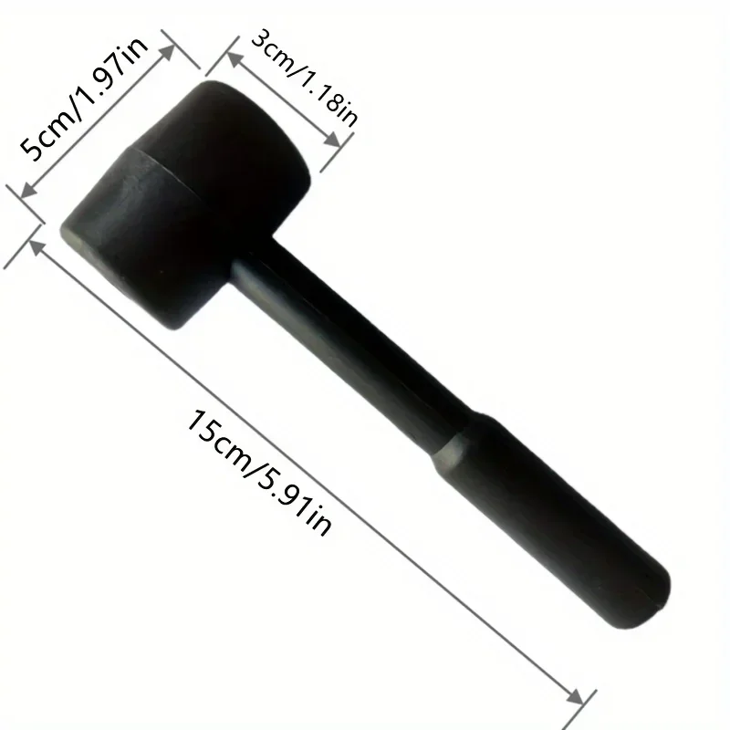 Black rubber mallet - durable and versatile tool for DIY, home repair and industrial use, perfect for gift ideas hammer