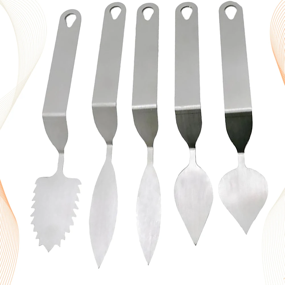 

5pcs Chocolate Knife Baking Tool Stainless Molds Spatula Cake Decor Kitchen Accessories