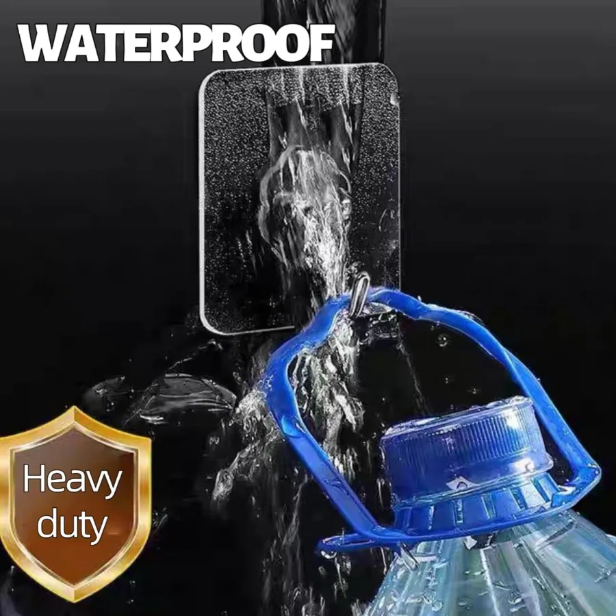 24 Packs Transparent Reusable Waterproof Adhesive Hooks for Heavy Duty Wall Hanging Ideal for Kitchen Curtains Towels and Bathr