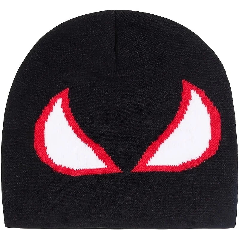 Spinnenmuster Anime Cartoon Skelett Beanie Stretch Strickmütze Warme Damen Herren Skull Cap – Detail 5