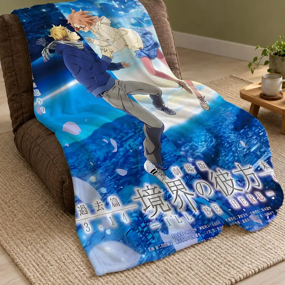 Beyond The Boundary Anime Throw Double Sided Flannel Throw Blanket Soft Warm Washable Home Decor