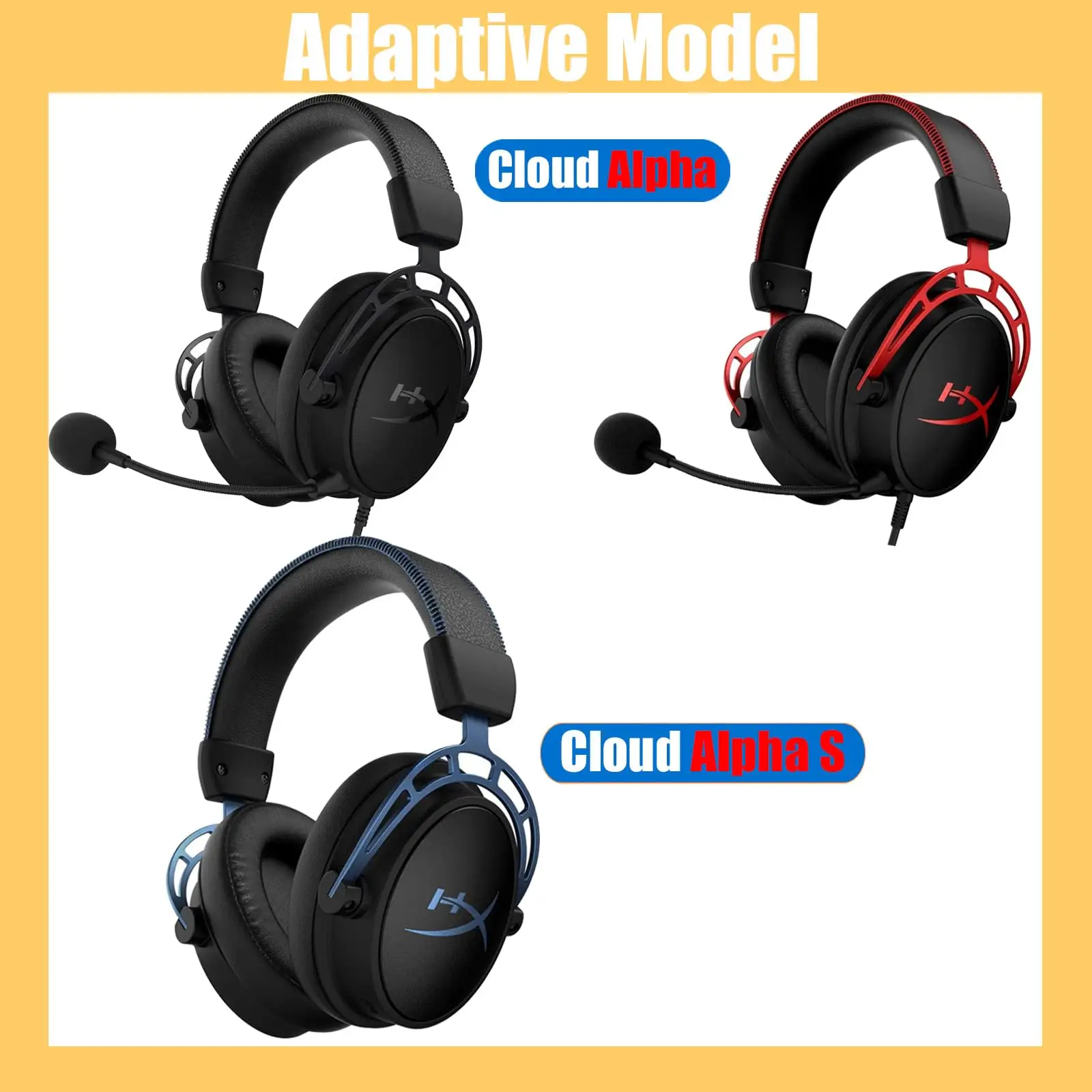 Cloud Alpha Ear Pads Ear Cushions Replacement Compatible with  Kingston HyperX Cloud Alpha/Cloud Flight/Cloud Stinger headsets