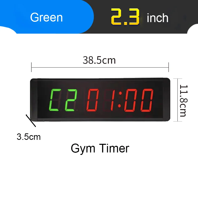 

Светодиодный таймер тренажерного зала для стола, Интервальная тренировка, Круговая тренировка, интервальные часы для тренировок, 2,3 дюйма