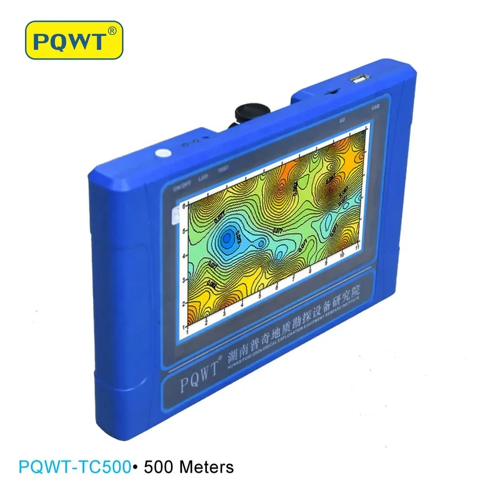 New PQWT-S500 Multi Channels 3D Pipe Long Range River Underground Water Finder Detector Roatatoin Machine 100m 200m 300m 500m