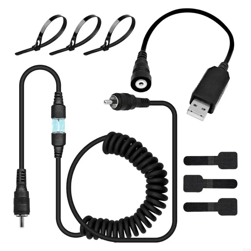 M76E 12V USB Plug Heated Cord Quick Heat Helmet Accessory Cable With Strong Connector Easy to Install