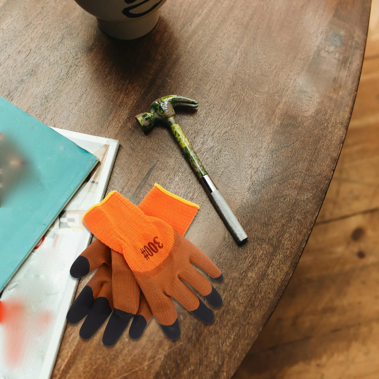 10 Pairs Work Gloves Warm Labor Protection Thermal Mens Cold Weather Car Washing Construction Orange Men's Insulated