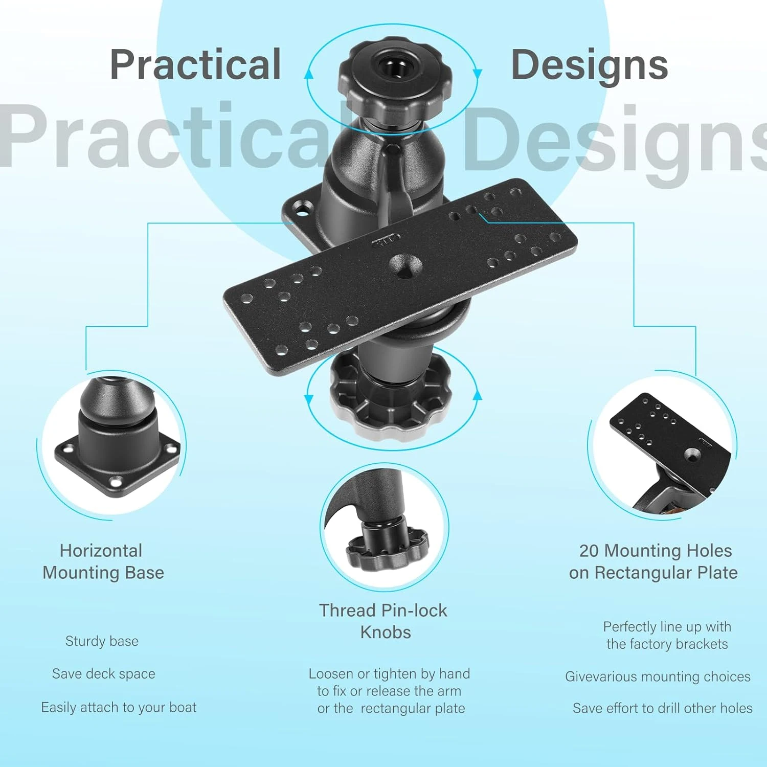 Rotation à 360 degrés, RAM-109 - Fish Finder Mount avis et prix
