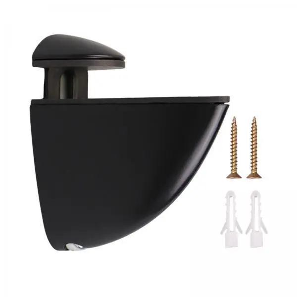 4x Glass Shelf Bracket, Wall Mount, Glass Shelf Holder, Support, Glass Clamp Clip for Bathroom