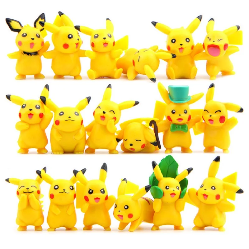 18pcs/set Pokemon Pikachu Action Figure Animation Cute Doll Collection PVC Model Toys