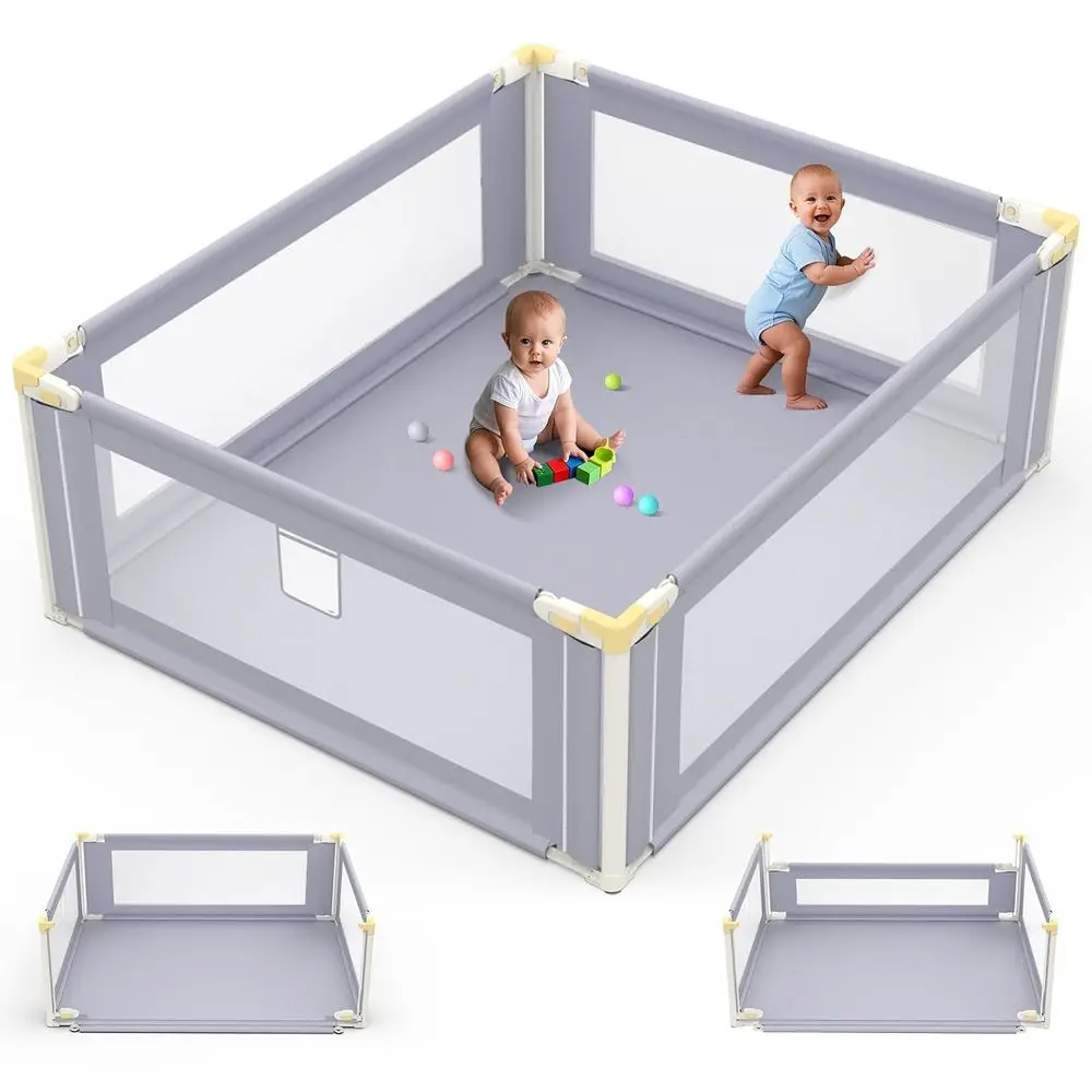 روضة أطفال شبكية قابلة للتنفس للأطفال من عمر 6 إلى 12 شهرًا، ارتفاع قابل للتعديل، قفل أطفال، للاستخدام الداخلي/الخارجي #1