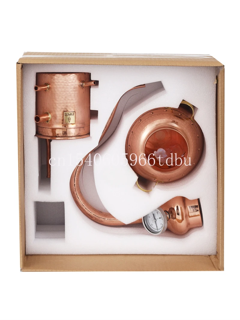 Distillation Equipment Red Copper Purifier Essential Oil Distiller 3L Pure Dew Ancient Distillation Machine Gin Berry Gin