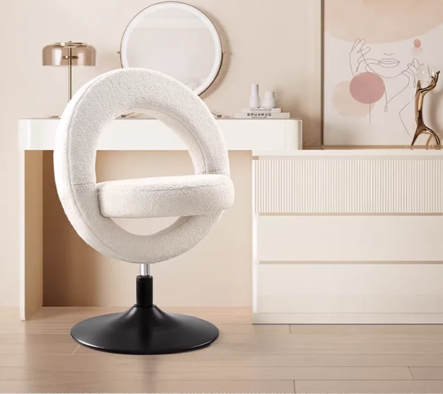 

Chair girl makeup chair bedroom dresser stool backrest light luxury rotatable makeup stool