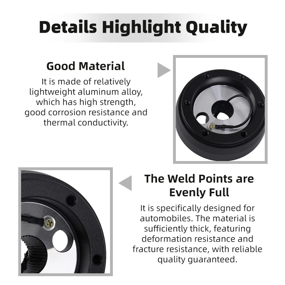 185H Quick Release Steering Wheel 6 Bolt Short Hub Adapter Compatible With 60-74 Volkswagen 411 412 Beetle QR071