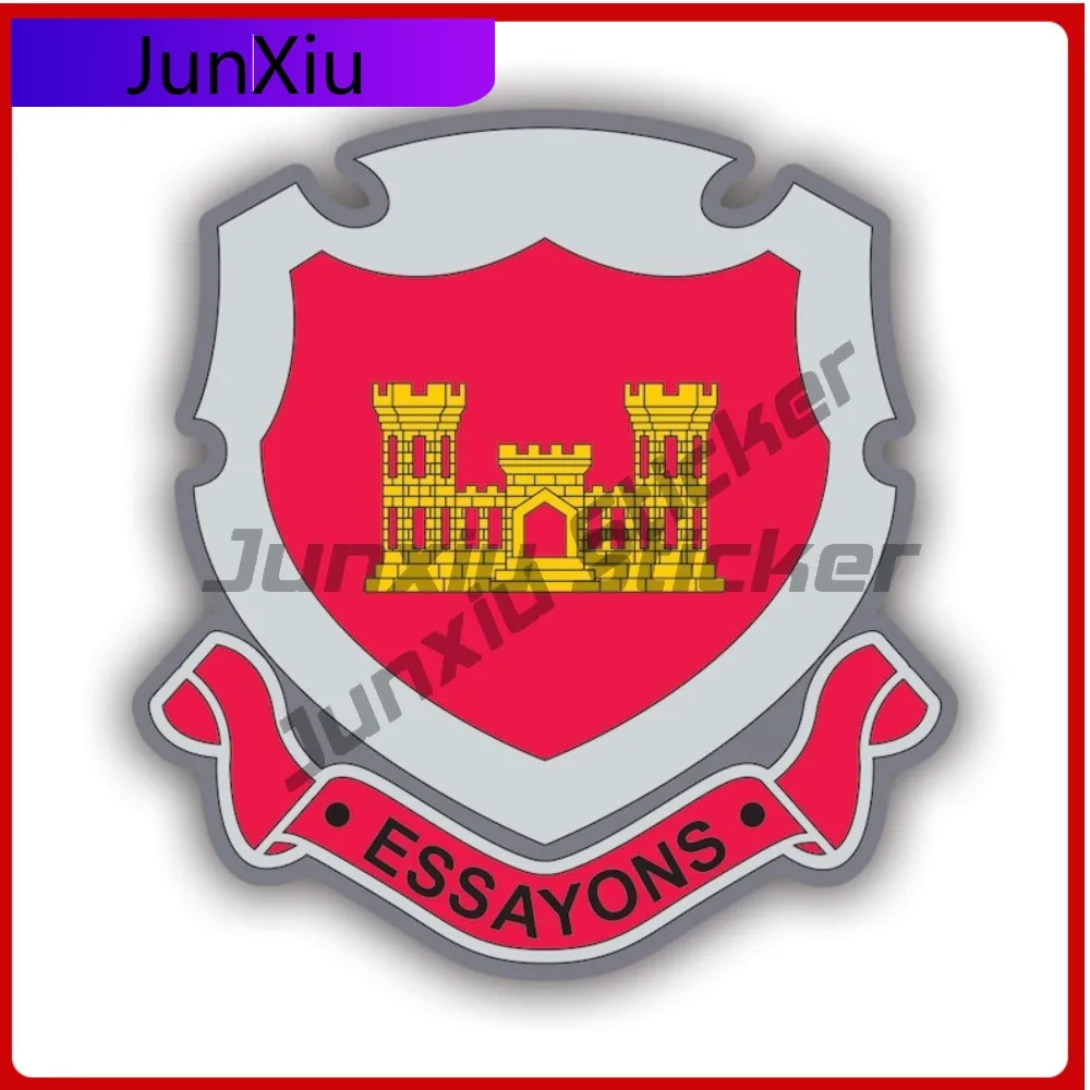 

Funny Vintage Army Corps Of Engineers Essayons Crest Sticker Uv Protected Decals Military Engineer Engineering Logo Essayon