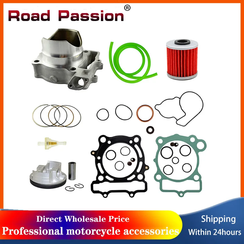 Road Passion 77mm Motorcycle Engine Parts Air Cylinder Block & Piston Ring Kit For Kawasaki KXF250 KXF 250 2004-2008