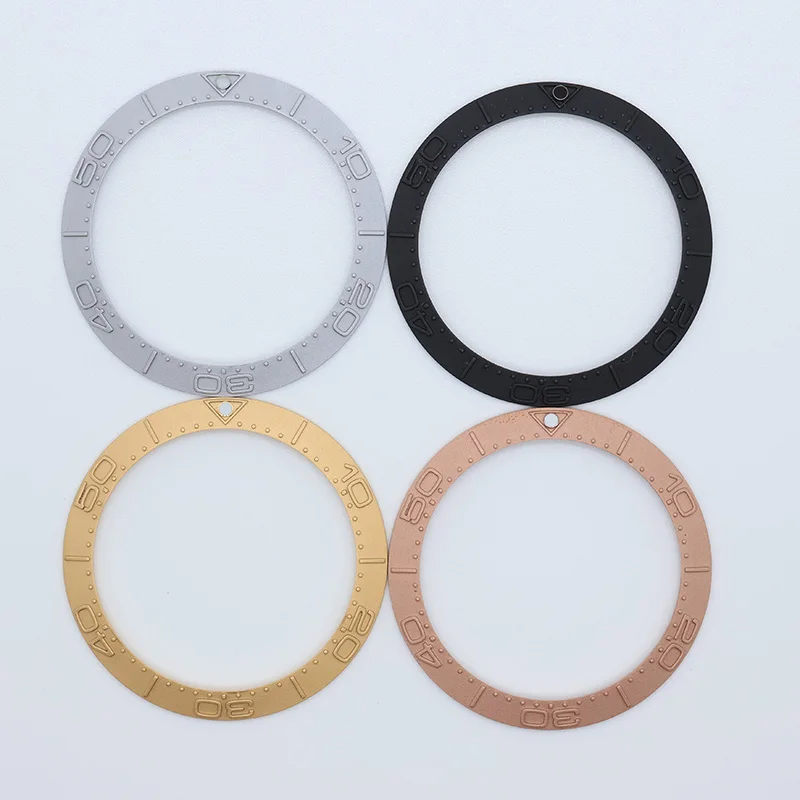 38mm Seamaster Bezel Insert Case Ceramic for NH35 NH34 GMT Automatic Movement Watch Replacement Parts