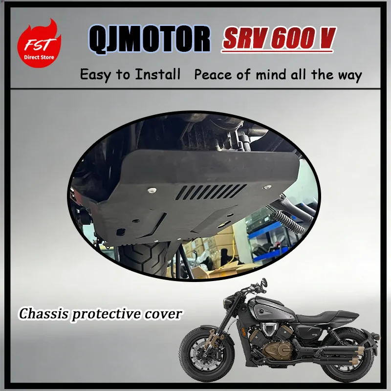

For QJMOTOR SRV 600 Motorcycle Engine Skid Plate Belly Pan Chassis Guard Bottom Protector Cover Modified Accessory